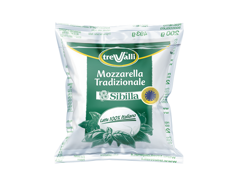 Mozzarella Tradizionale S.T.G. Trevalli Sibilla doppio incarto