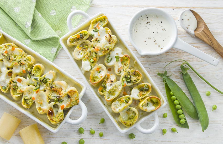 Paccheri farciti con verdure di primavera